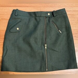 J. Crew Olive Wool Green Skirt